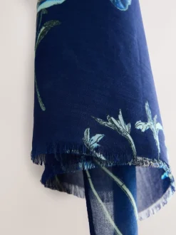 Impression florale marine - Écharpe légère Imprimé Kew Collection
