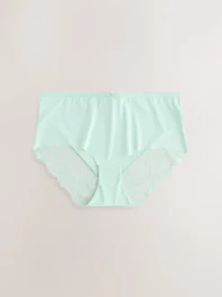 Impression florale noire - No VPL Lace Back Briefs 5 Pack