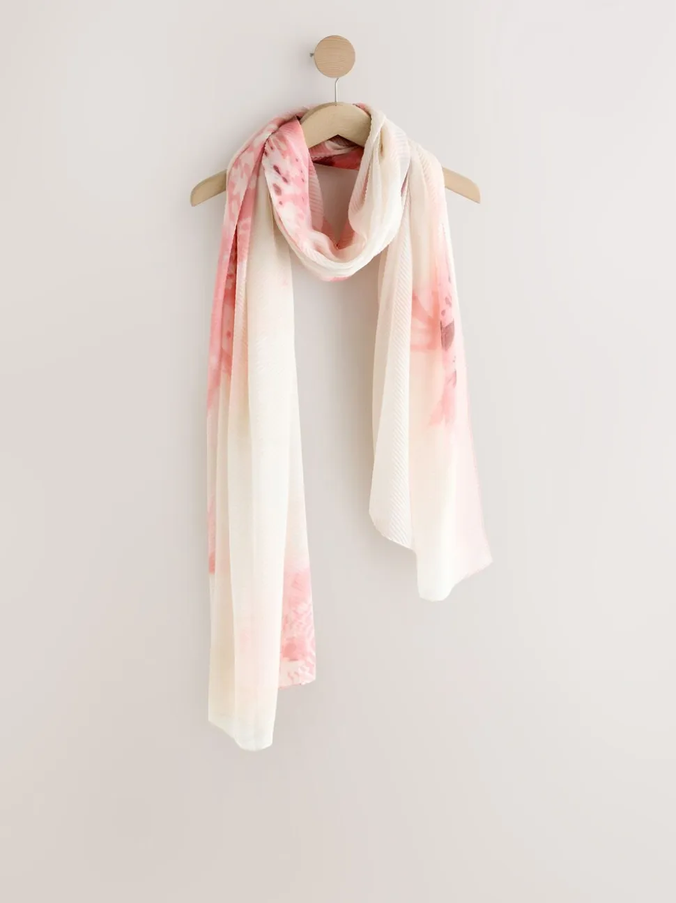 Impression florale rose - Foulard plissé léger