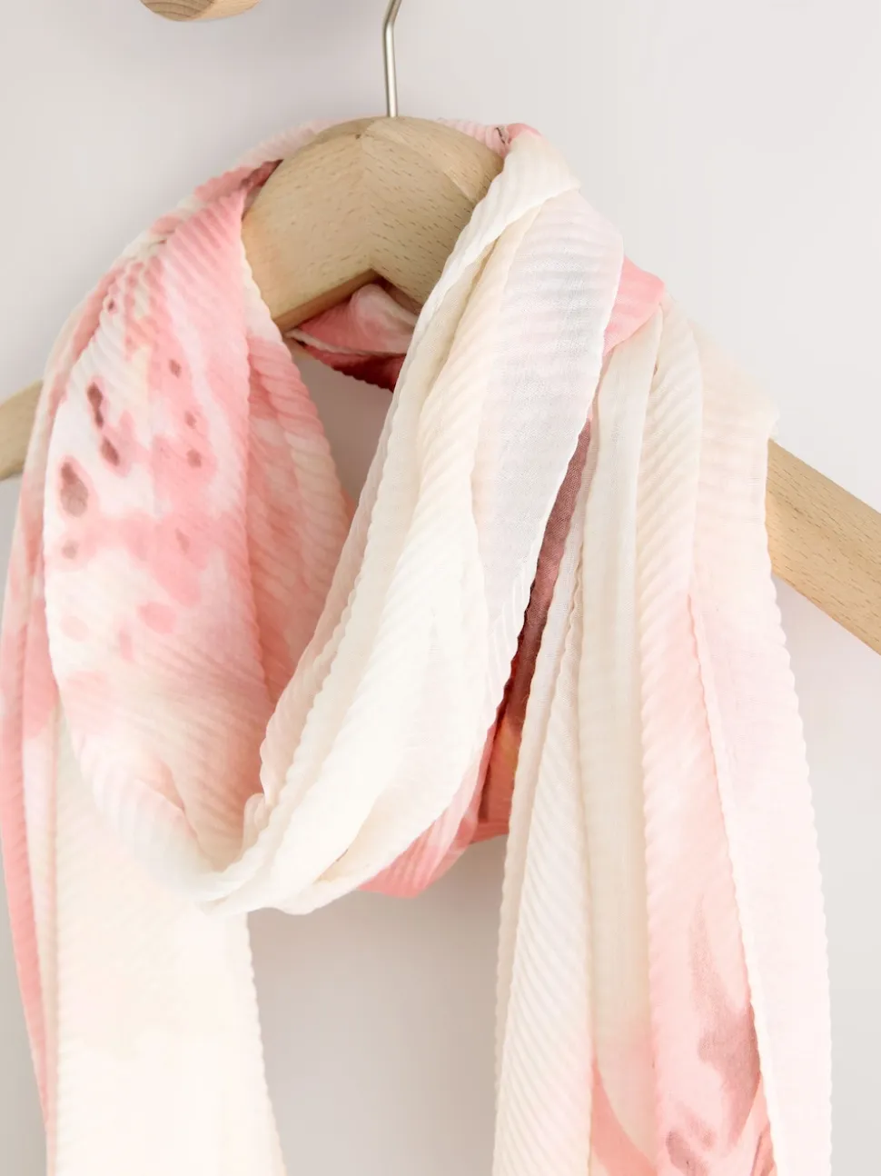 Impression florale rose - Foulard plissé léger