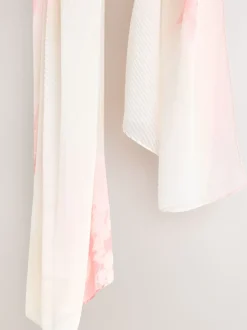Impression florale rose - Foulard plissé léger