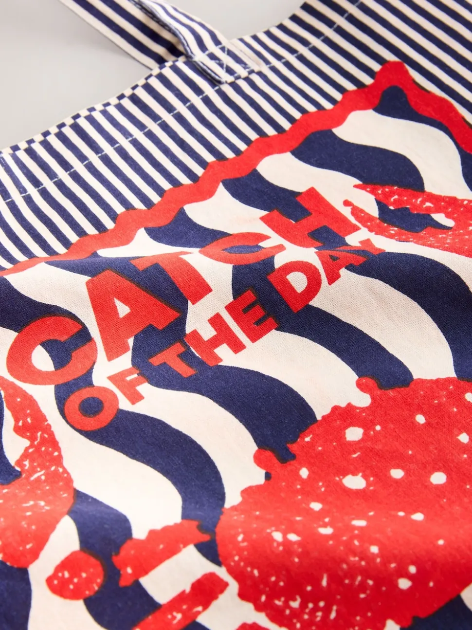 Imprimé - Sac shopping 100% coton imprimé sardine