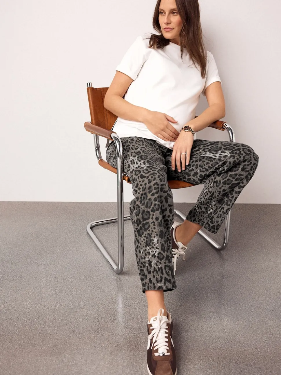Imprimé animal - Jean de grossesse Barrel Denim