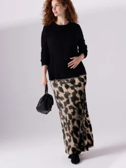 Imprimé animal - Maternité Satin Maxi Jupes
