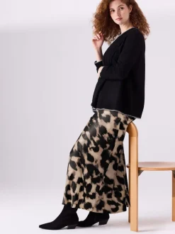 Imprimé animal - Maternité Satin Maxi Jupes