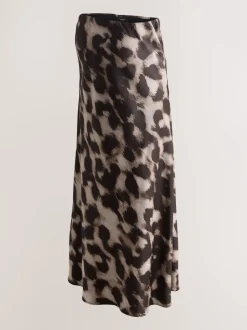 Imprimé animal - Maternité Satin Maxi Jupes