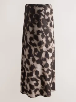 Imprimé animal - Maternité Satin Maxi Jupes
