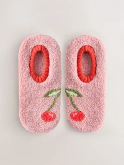 Imprimé cerises roses - Lot de 1 paires de chaussettes Cosy Footsie