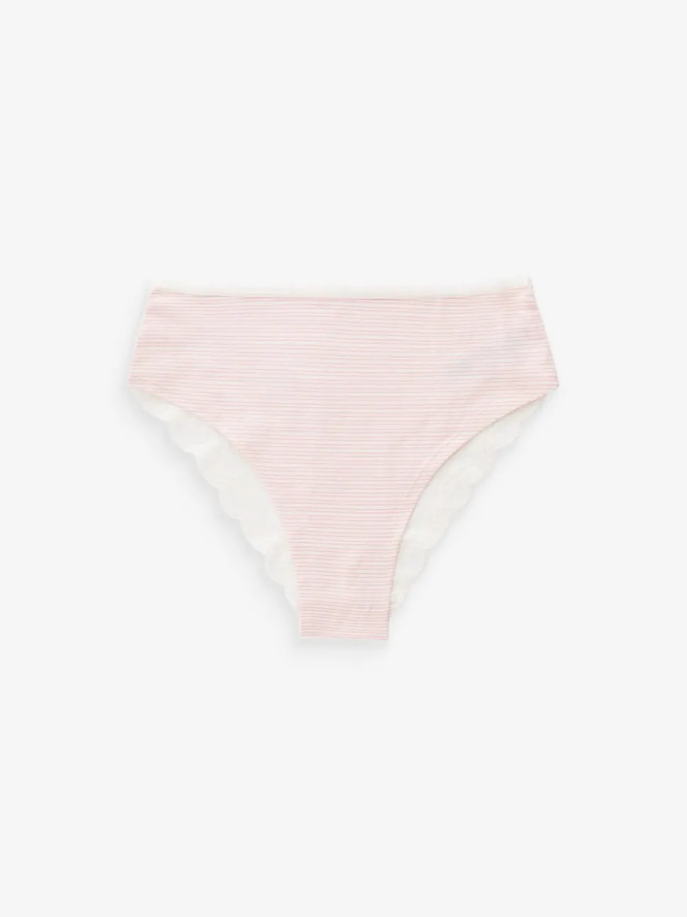 Imprimé cœurs noir/rose - Lot de 4 culottes en coton et dentelle