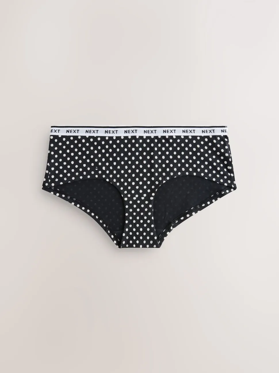 Imprimé floral noir / blanc - Lot de 4 culottes à logo en coton