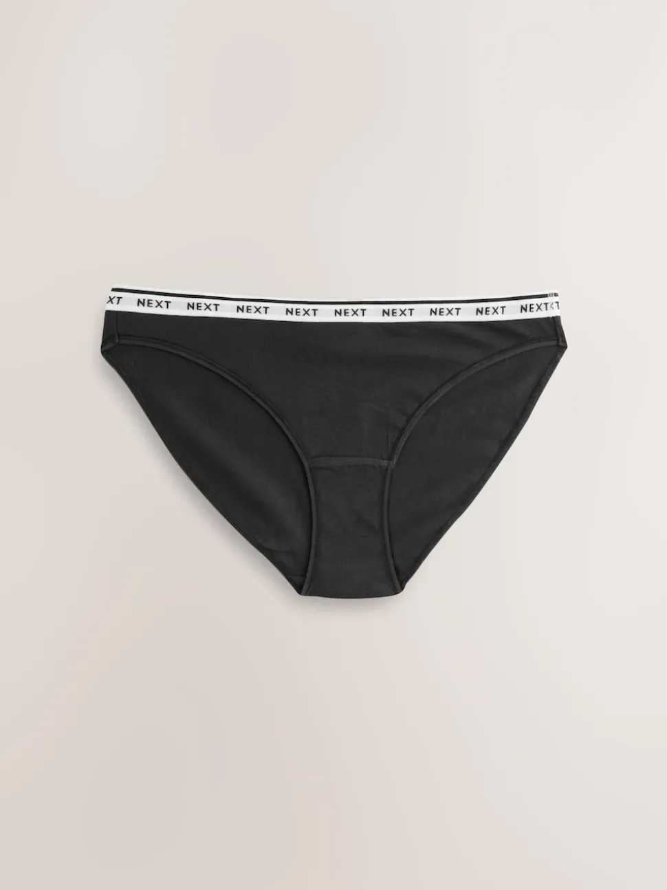 Imprimé floral noir / blanc - Lot de 4 culottes à logo en coton