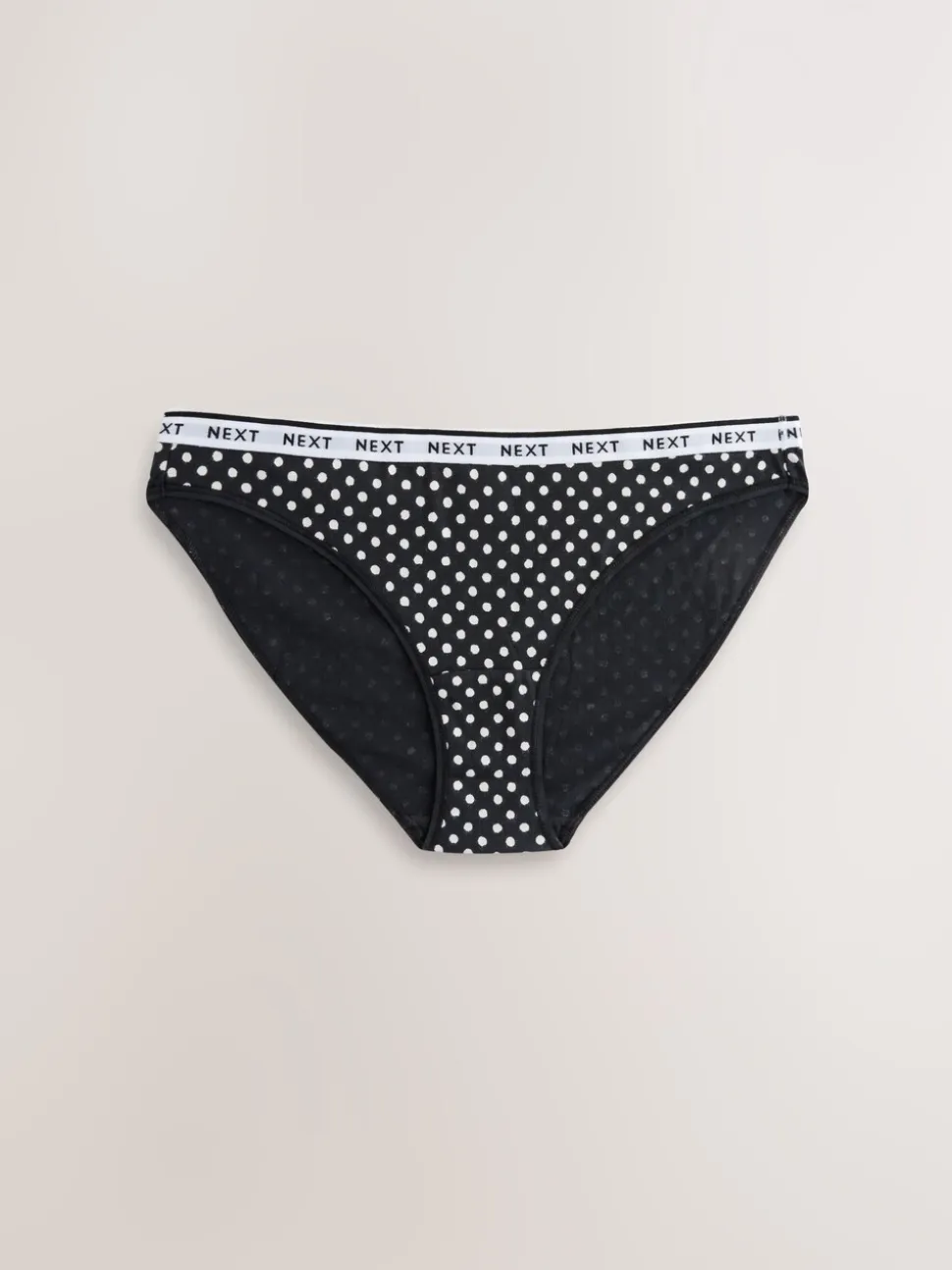 Imprimé floral noir / blanc - Lot de 4 culottes à logo en coton