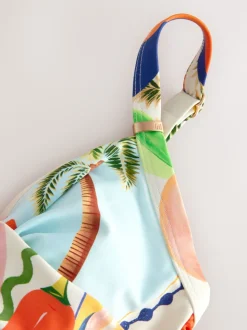 Imprimé fruit vif/tropical - Maillot de bain moulant avec contrôle du ventre