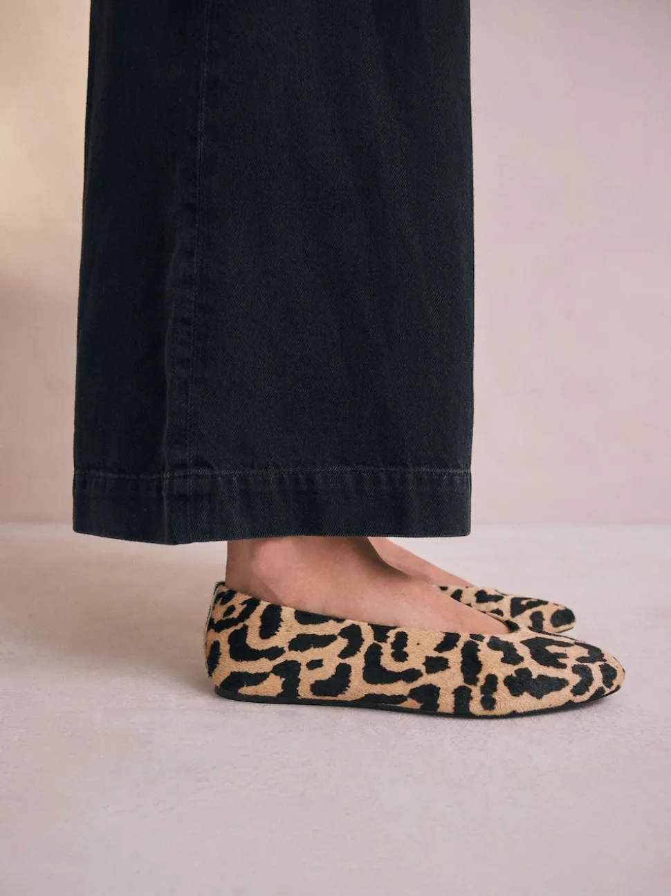 Imprimé Léopard - Ballerines bout rond en cuir