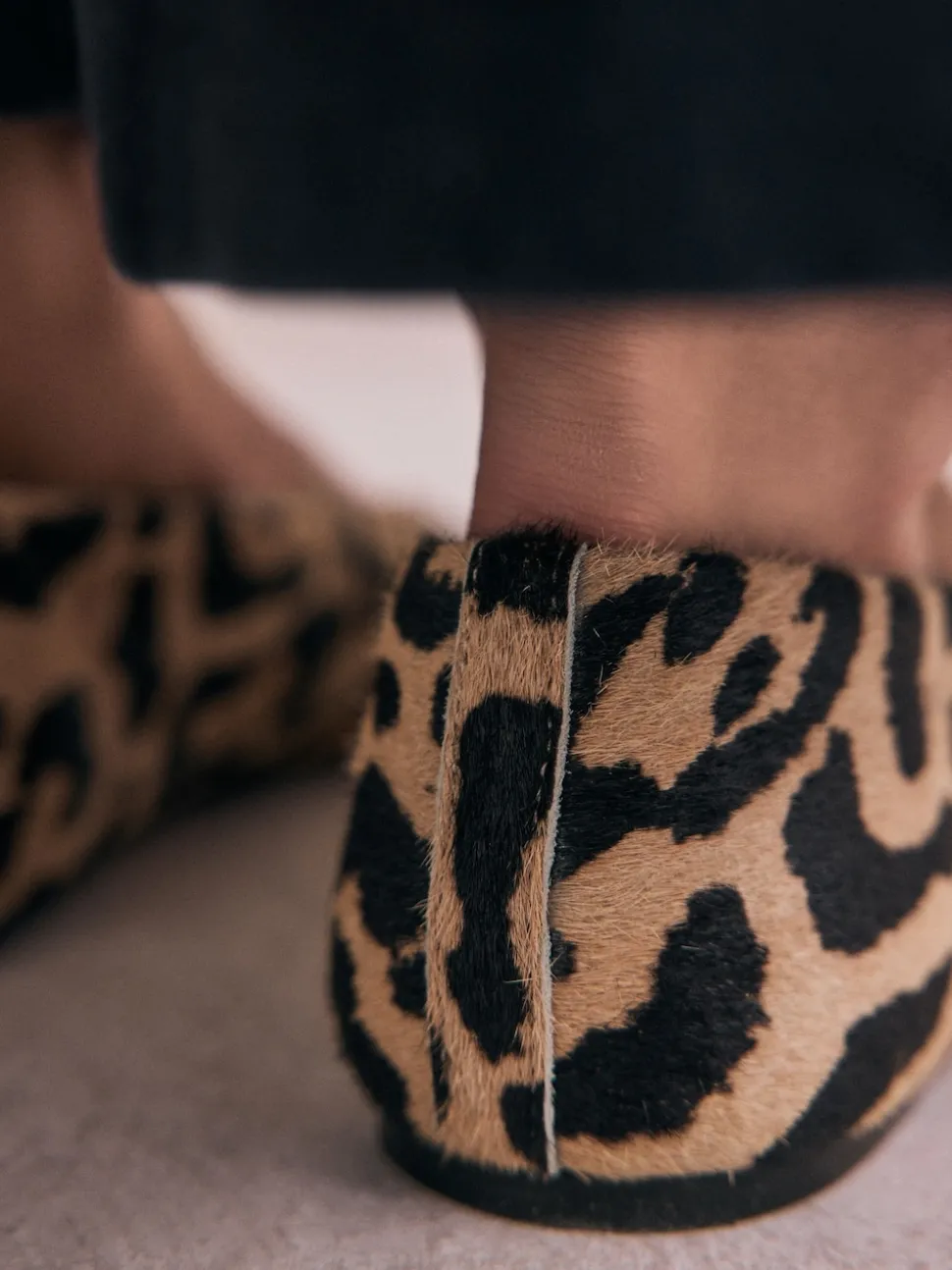 Imprimé Léopard - Ballerines bout rond en cuir