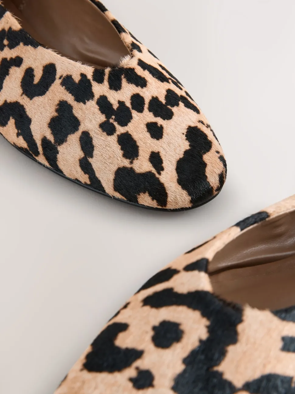 Imprimé Léopard - Ballerines bout rond en cuir