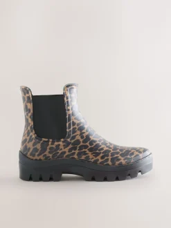 Imprimé Léopard - Bottines Chelsea doublées de fausse fourrure