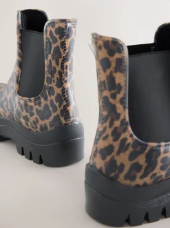 Imprimé Léopard - Bottines Chelsea doublées de fausse fourrure