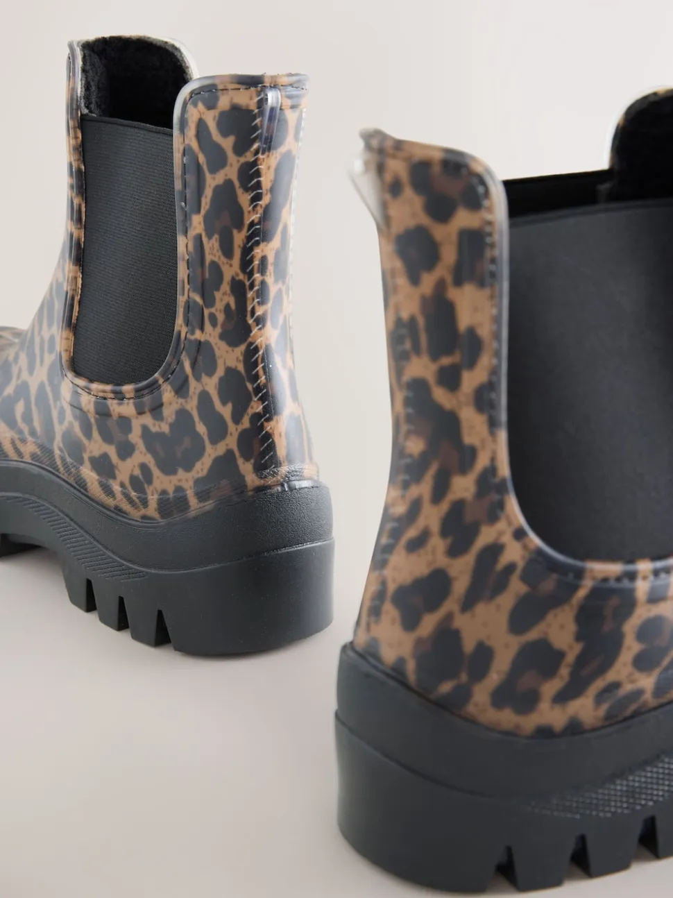 Imprimé Léopard - Bottines Chelsea doublées de fausse fourrure