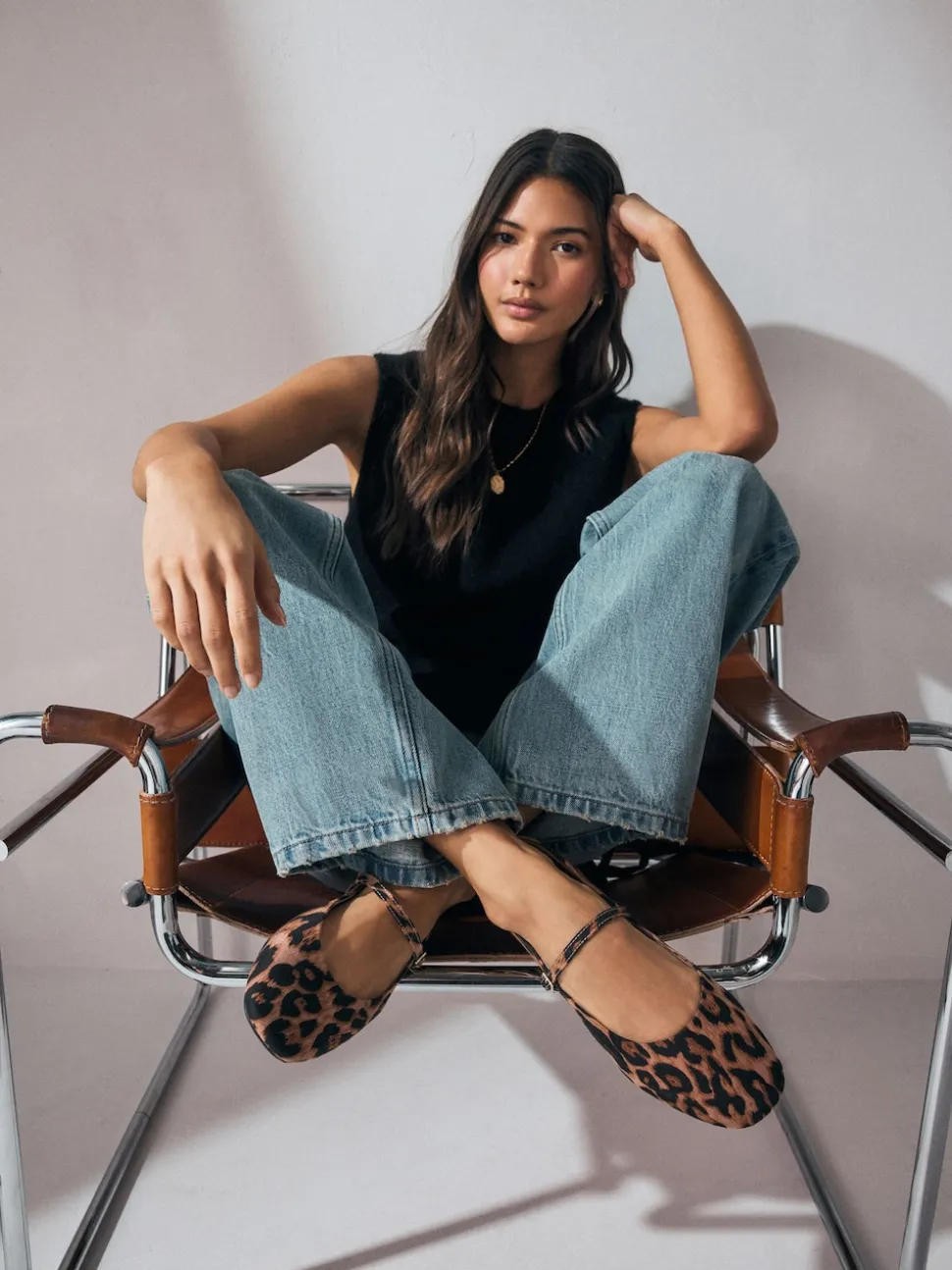 Imprimé Léopard - Chaussures Mary Jane à bout rond