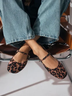 Imprimé Léopard - Chaussures Mary Jane à bout rond