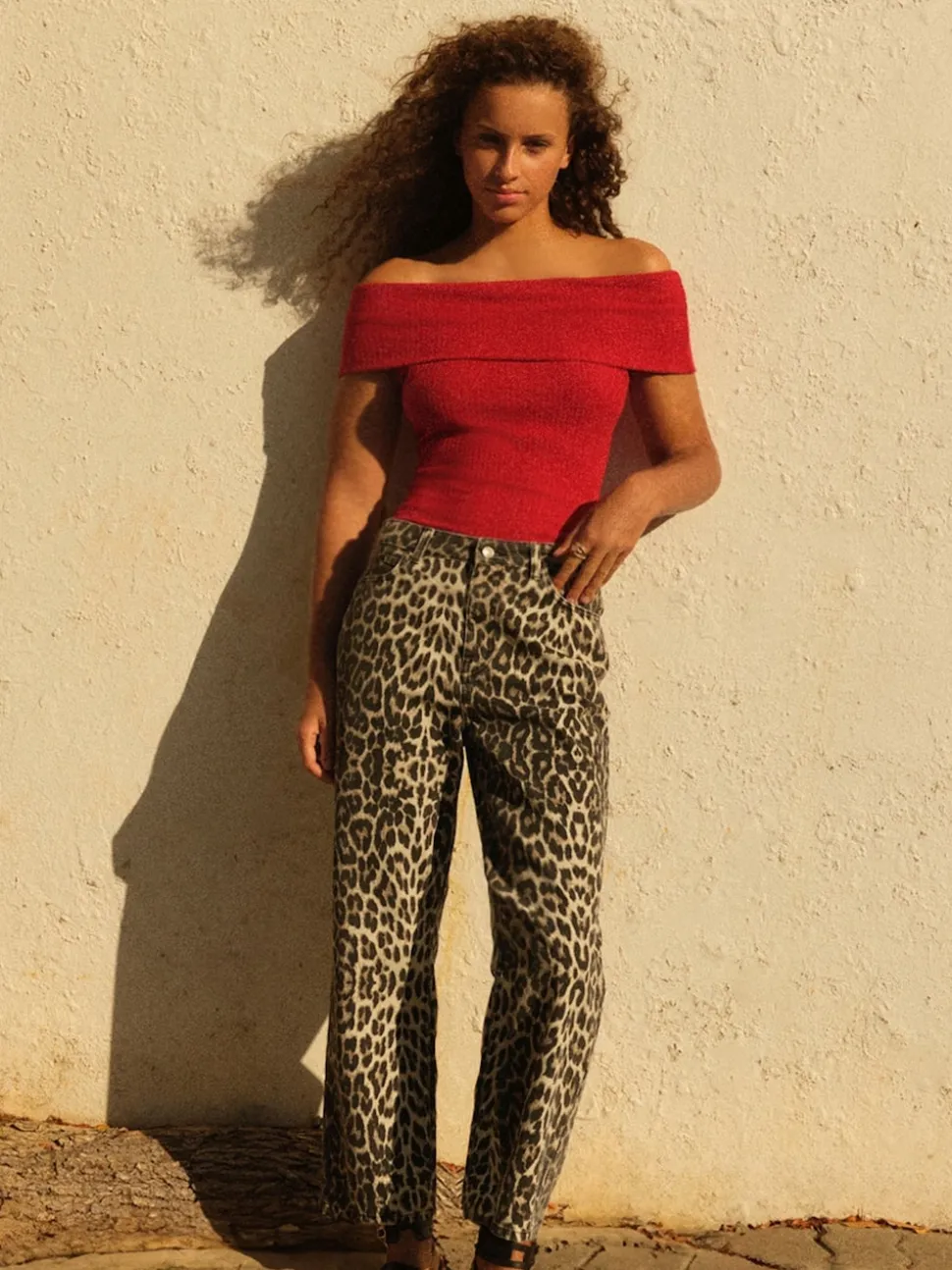 Imprimé Léopard - Jeans de jambe droite