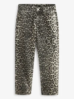 Imprimé Léopard - Jeans de jambe droite