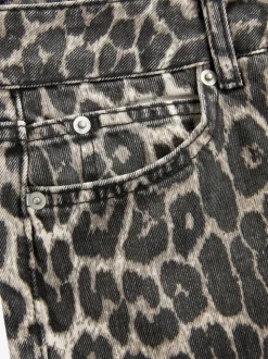 Imprimé Léopard - Jeans de jambe droite