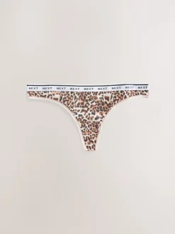 Imprimé Léopard - Lot de 4 culottes à logo en coton