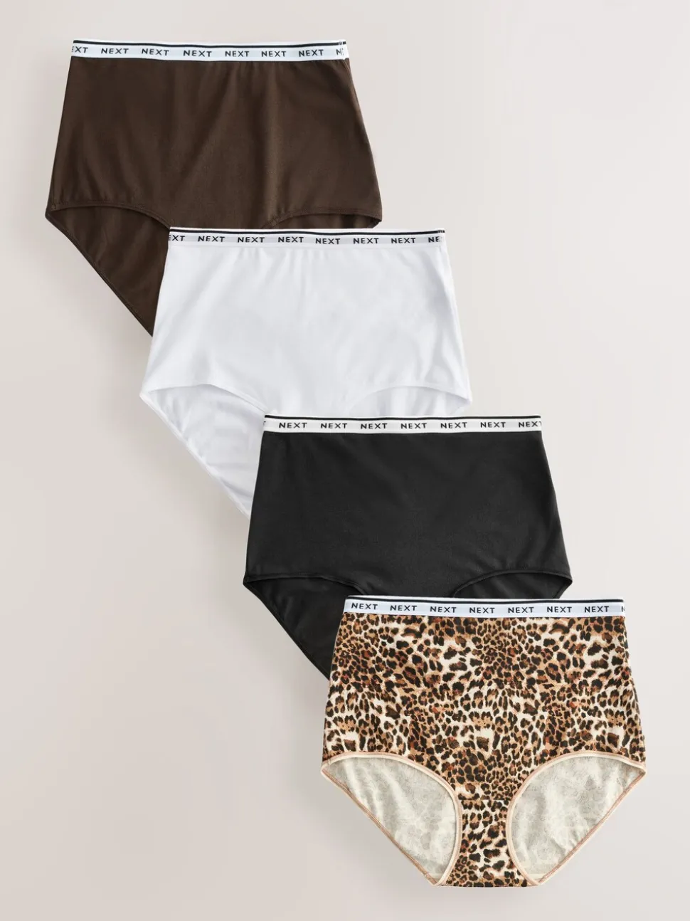Imprimé Léopard - Lot de 4 culottes à logo en coton