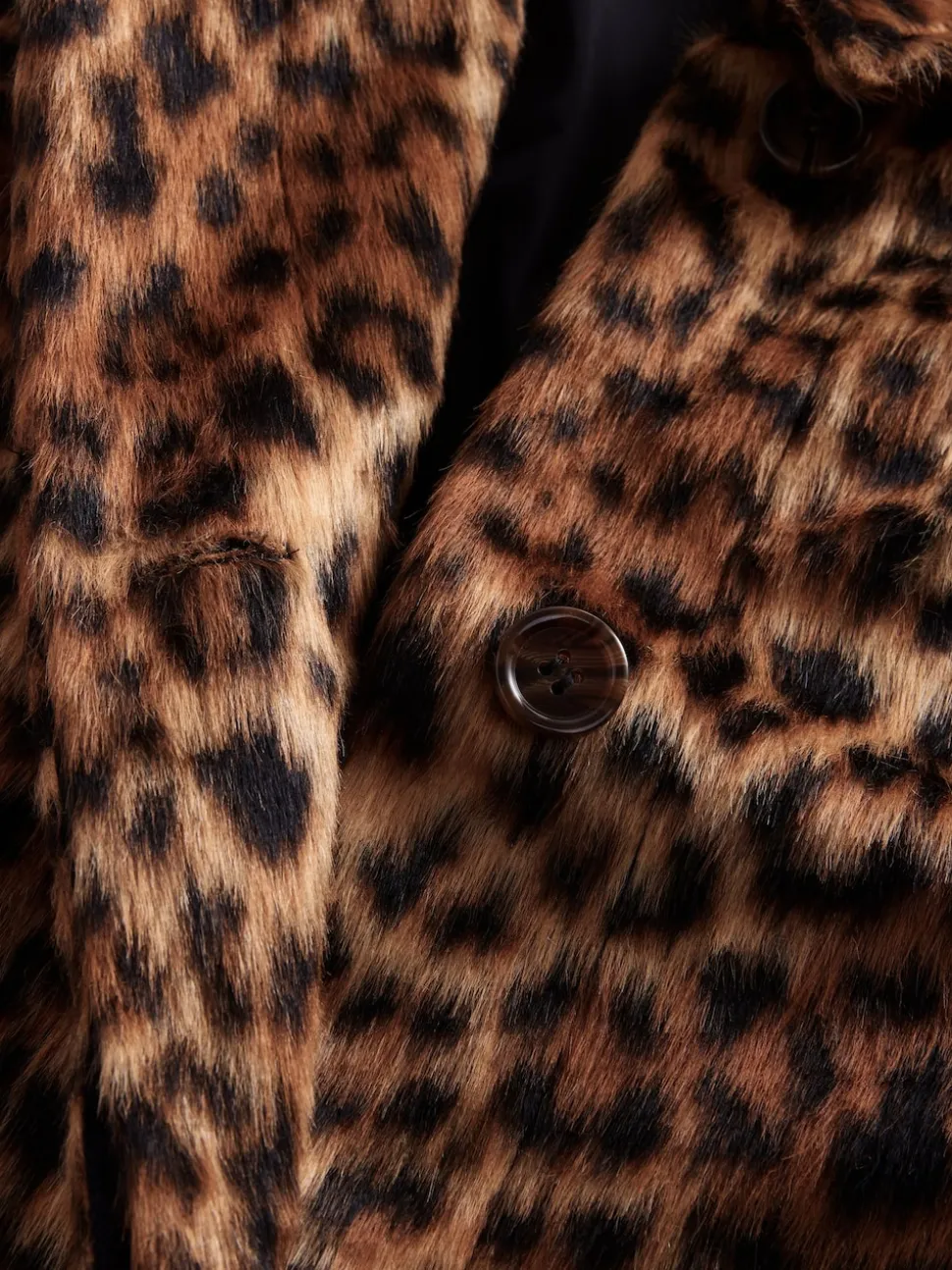 Imprimé Léopard - Manteau long en fausse fourrure