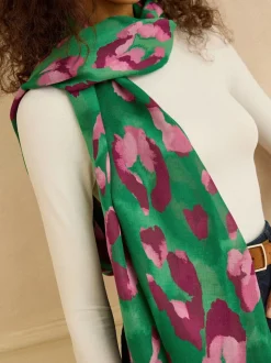 Imprimé Léopard Vert - Écharpe Love & Roses légère