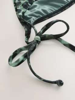 Imprimé léopard vert/noir - Bas de bikini