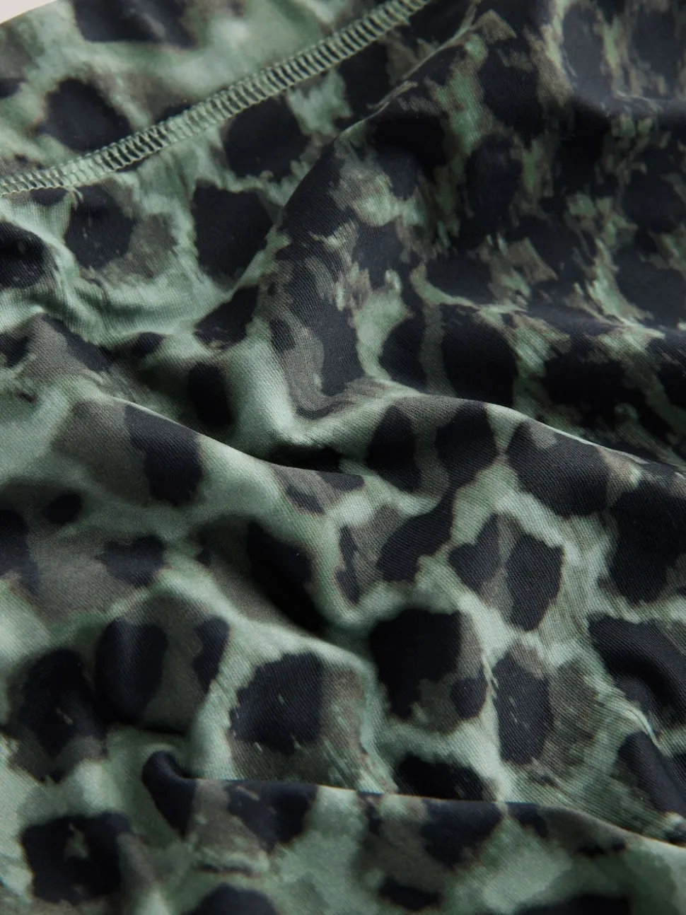 Imprimé léopard vert/noir - Bas de bikini
