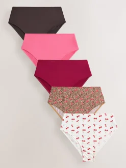Imprimé léopard/cerry - Culotte en microfibre 5 Pack