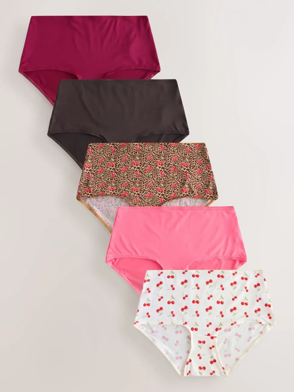 Imprimé léopard/cerry - Culotte en microfibre 5 Pack