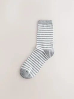 Imprimé noir/blanc mélangé - Paquet de chaussettes de cheville 7