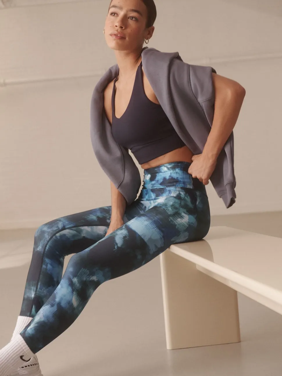 Imprimé peinture bleu - Leggings Power Active Sports