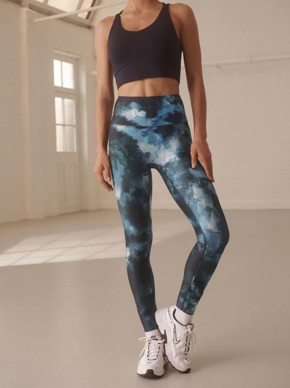Imprimé peinture bleu - Leggings Power Active Sports