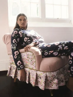 Imprimé pivoine bleu marine - Pyjama Cath Kidston Twosie en coton