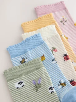 imprimé printemps - Paquet de chaussettes de cheville 5