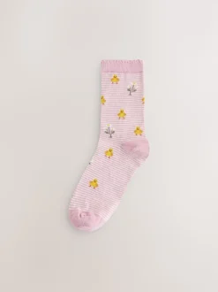 imprimé printemps - Paquet de chaussettes de cheville 5