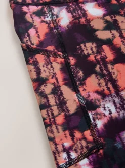 Imprimé Rose avec poche - Legging sculptant Active Sports Dry Tech