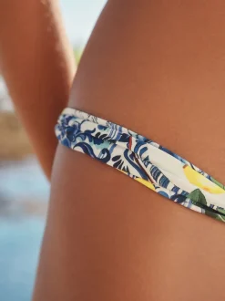 Imprimé sardine en porcelaine Bleu/Blanc - Bas de bikini