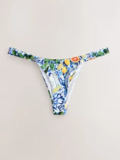 Imprimé sardine en porcelaine Bleu/Blanc - Bas de bikini