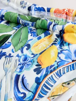 Imprimé sardine en porcelaine Bleu/Blanc - Bas de bikini