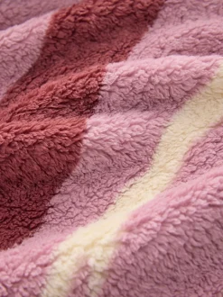 Imprimé scène abstraite Orange - Robe de chambre en peluche en borg