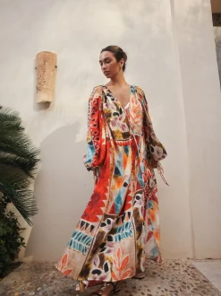 Imprimé scène Marrrakesh - Maxi Kaftan