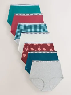 Imprimé vichy - Lot de 7 culottes à logo en coton