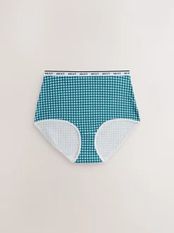 Imprimé vichy - Lot de 7 culottes à logo en coton